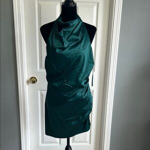 GB Girls Emerald Green Halter Dress